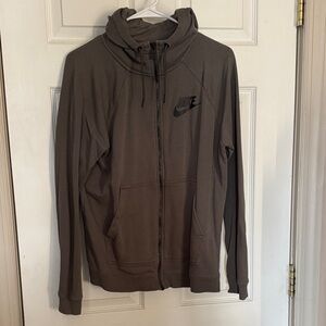 Nike Taupe Full-Zip Hoodie